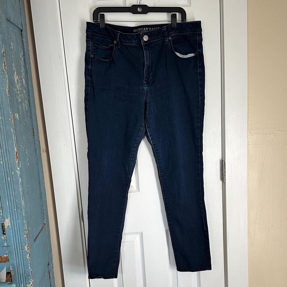 American Eagle Outfitters Women's Navy Skinny Jeans size 18